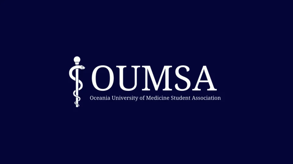 OUM Student Association logo in navy